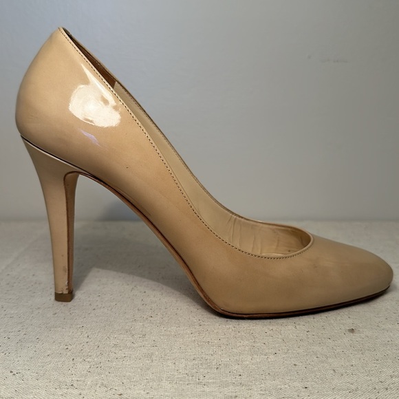 Jimmy Choo Vikki Pumps Nude Patent Leather | Wedding/Events Sz39 - Picture 5 of 15